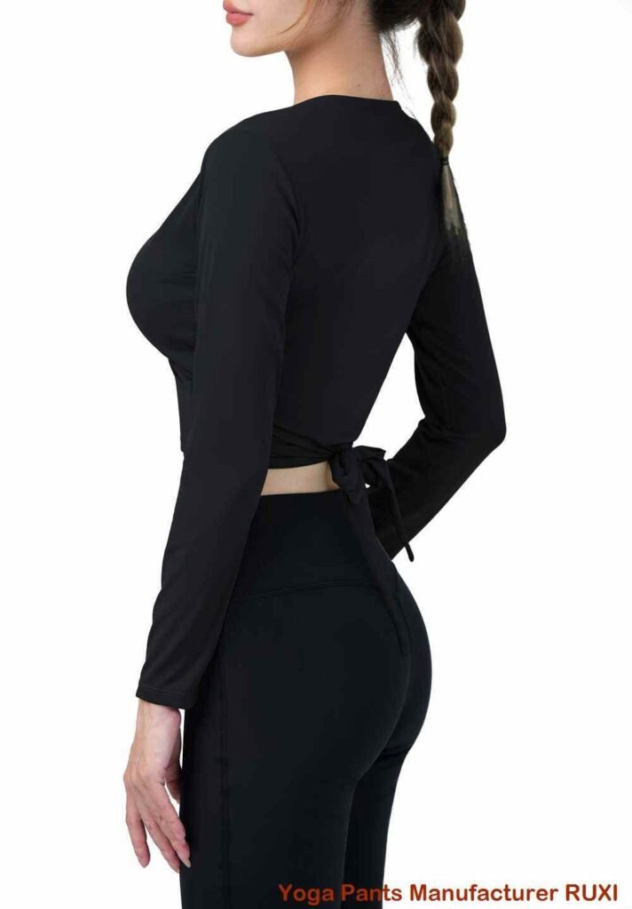 leggings de sport noirs unis RUXI